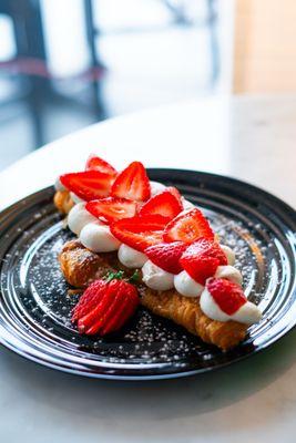 Strawberries and Cream Croffle