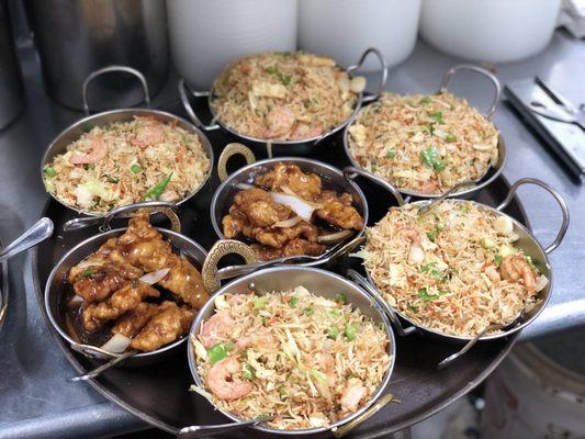 A tray of delicious foods