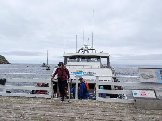 Boat at the Pier on Santa Cruz Island