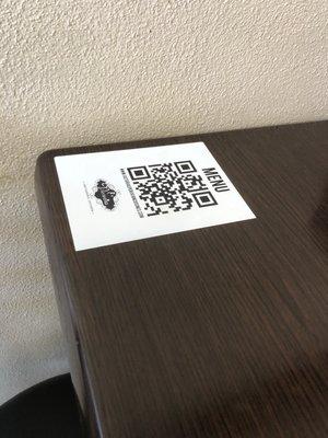 A QR code menu on every table corner...