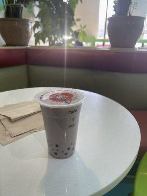 Taro Milk tea with Boba