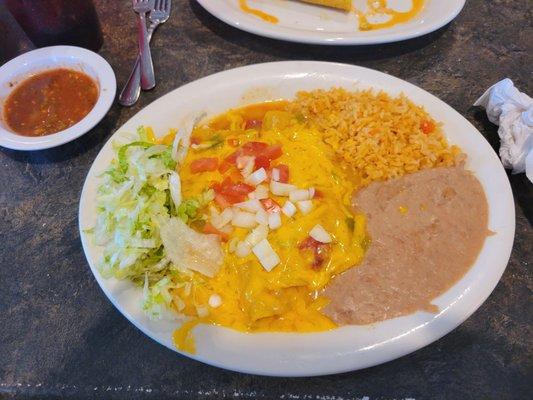 Ordered flatus got enchilatas, still very good.