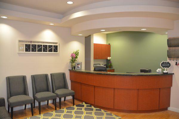 Our front office reception desk.