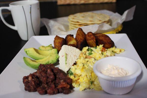 Authentic Salvadoran breakfast