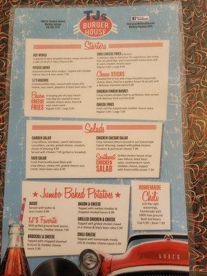 Non-sandwich side of the menu