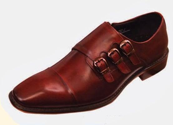 Steven Land  SLIP-ON / BUCKLE DETAIL HAND MADE LEATHER SHOES @ Upscale Men's Fashion