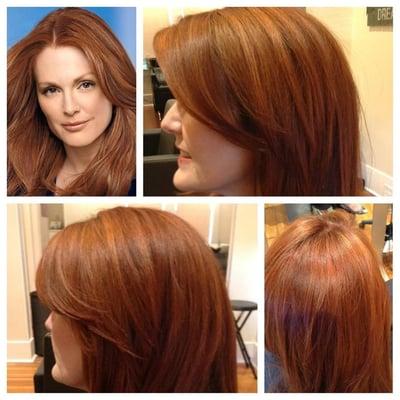 Pumpkin spice hair color !! This guest wanted Julianna Moore hair tones!