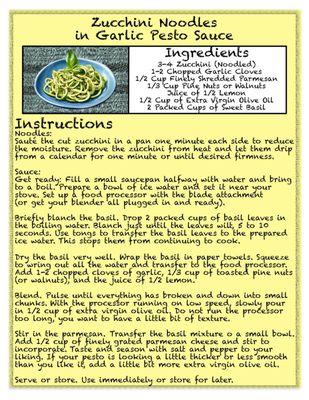 Zucchini Noodles Recipe