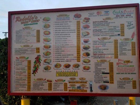 Updated Menu