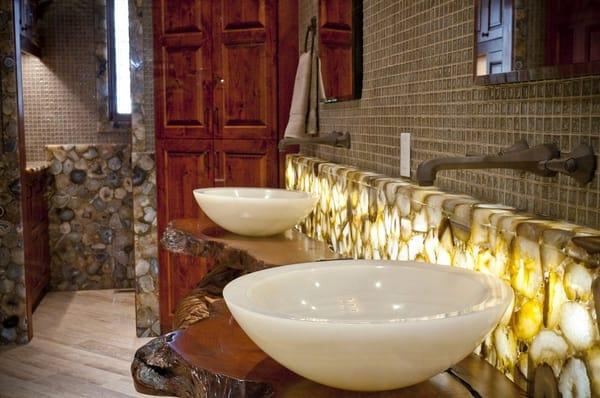 Custom Bathroom - custom made vanities and cabinets.