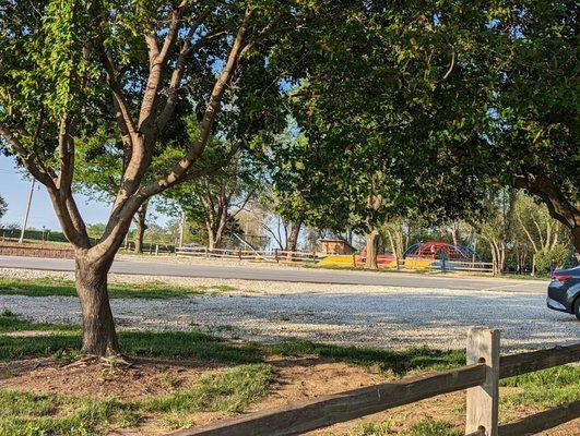 Playground and parking area