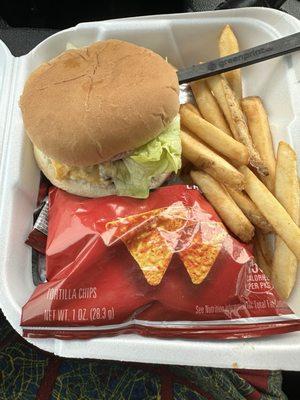 Cheeseburger, Fries, and a Walking Taco