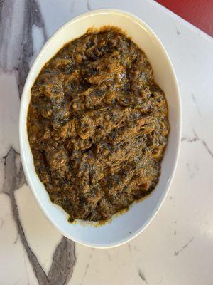 Good portion of lamb saag.