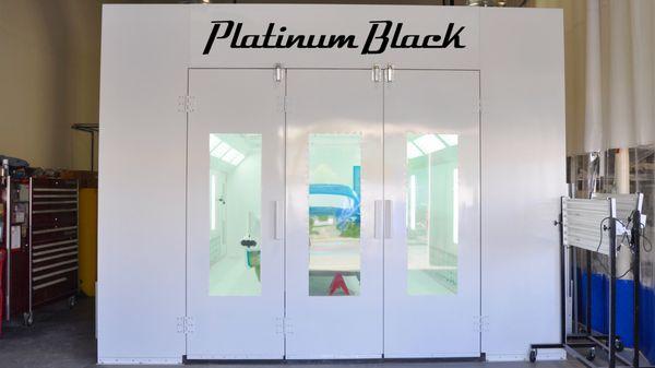 In-House Paint Booth at Platinum Black in Huntington Beach, CA for Custom Color, Design and Painting