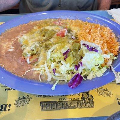 Enchilada with 1 Topping Plate