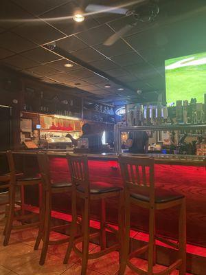 View of the center bar