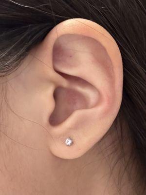 Left Earlobe Piercing