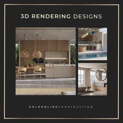 GoldenLine Construction - Specializing in 3D Rendering Designs for your home projects.