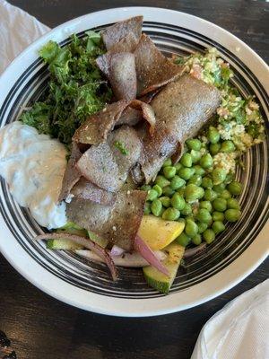 Mediterranean Salad with Gyro meat