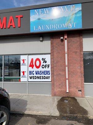 40% off big washers on Wednesday's !