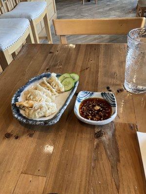 Gyoza appetizer.