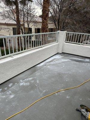 Waterproofed and recoated 2nd floor balcony Rhodes Ranch, Las Vegas