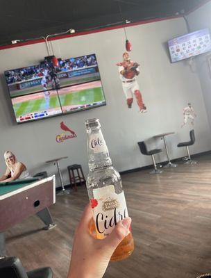 Stella Artois cider, baseball, and Tami