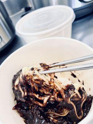 Black Bean Pork Noodles