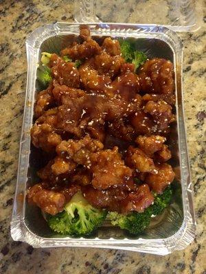 Large Sesame Chicken dish