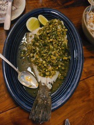 Scallion ginger flounder