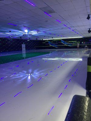 Inside rink and playground