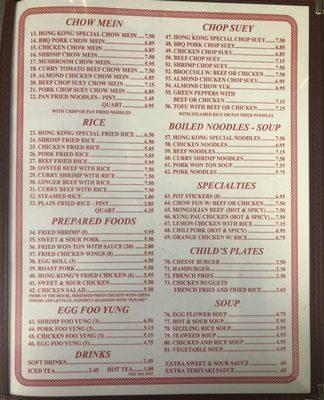 New menu