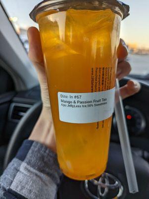 Mango passion fruit tea