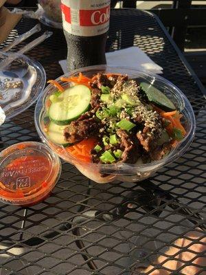 Spicy Korean beef bowl