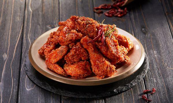 Red Hot Pepper Chicken is crispy and tender tossed in our addictive gochujang sauce.