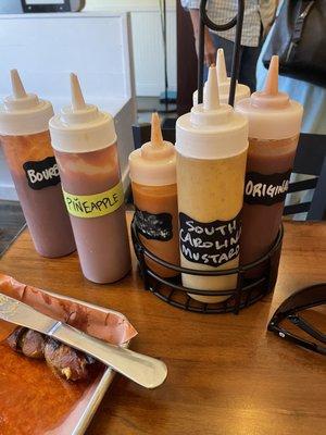 A variety of sauces