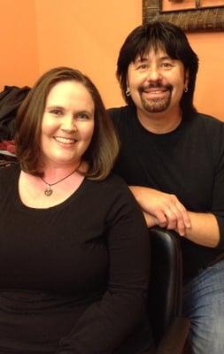 Eddie helped this lovely lady donate her hair to Locks of Love in honor of her mother.