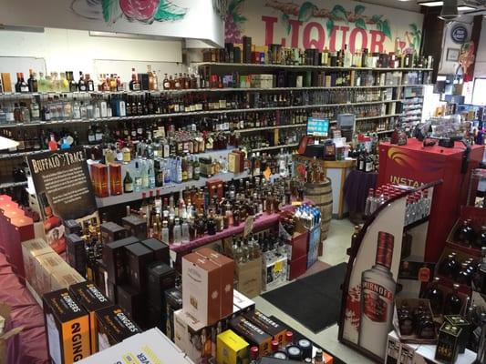 Best selection of liquor by far, and this doesn't even show the isle's and isle's of liquor around the store!