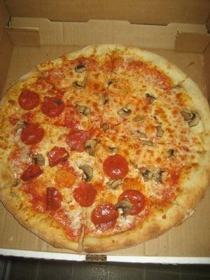 Pepperoni and Mushroom Pizza