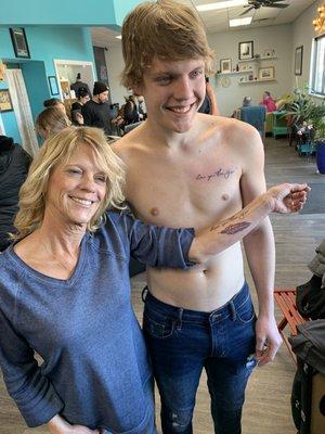 Mom and son tattoos