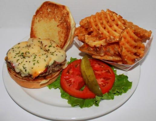 Chick's Burger.   We cut and grind all the beef right here in the store!  THAT IS FRESH CHUCK SHOULDER THAT TASTE SO GOOD!