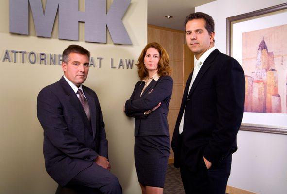 Mike Kaspszyk, Connie Merwine, and Joseph Hanyon of MHK Attorneys