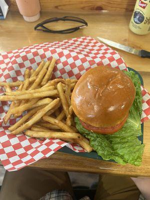 Cheese Burger and fries