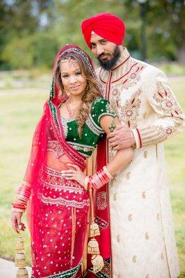 Traditional Hindu Bride and Groom.