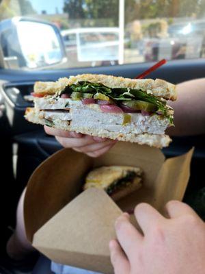 The THC...Turkey, Havarti, pickles and pickled jalapenos