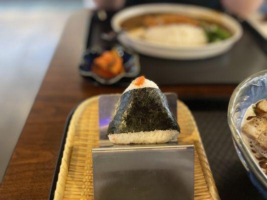 Spicy mentaiko onigiri