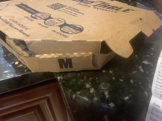 Apparently their "Large " boxes have an M on the side