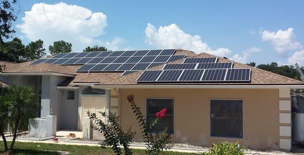 This home went net zero with a PV power system, pool and domestic hot water system.