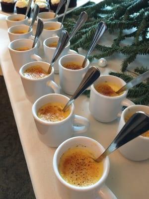 More brunch desserts. Those are creme brûlée shooters.