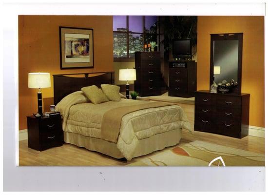 5 pcs. Bed Set For $199
 (Included Full/Queen Head Board, Night Stand x 2, Dresser & Mirror)